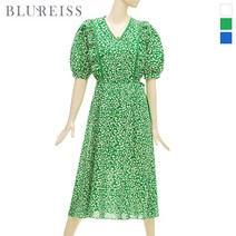 [블루레이스] V넥플라워스트링원피스_BKM1OP3941