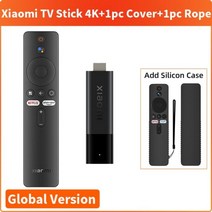 샤오미-글로벌 버전 Mi TV 스틱 4K 안드로이드 11 쿼드 코어 2GB 8GB 블루투스 5.0 넷플릭스 Wifi 구글 어시스턴트 스마트 동글, EU Plug 2_Add 블랙 Cover