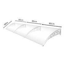 자바라천막 주차장캐노피 접이식천막튼튼한 Pc 널 창 천막 현대 정문 옥외 안뜰 캐노피 일요일 대피소 처마, 색상4 60x240cm, 협력사