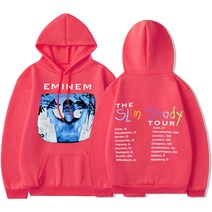Eminem-남성 여성 맨투맨 후드티 슬림 셰이디 투어 유니섹스 하라주쿠 빈티지 오버사이즈 의류 양면 프린트 패션