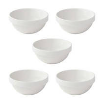 무인양품 MUJI 자기 적층식 볼 M 5개 4547315254545, 대접, 오프 화이트