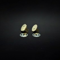 ONTON 핀 자석단추 후크 10 14 18mm 가방부자재 가죽공예, 2mm, 골드 18mm