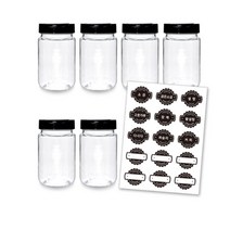 미르코리아 미르 라벨 양념통 200ml x 6p + 라벨 스티커 세트, 1세트