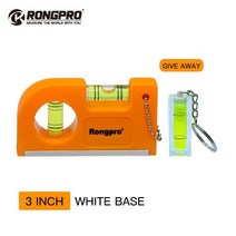 수평레벨기 미니레벨기 측량레벨기 측량기 rongpro 휴대용 ​​키 체인 레벨 측정 도구 자석 베이스 미니 포켓 v 스트라이프 스피릿 레벨 버블 클램프 정밀 눈금자, 3인치