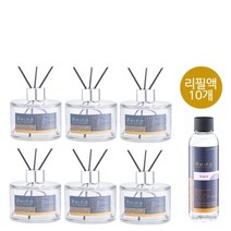 레이나퍼퓸 공병6개+리필150mlx10+스틱10세트, 블랙병6개:페퍼민트10개