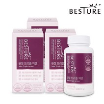 관절+연골+뼈건강 3중복합기능 관절 트리플 액션 플래티넘 MSM 1500mg 60정 아세틸글루코사민 비타민D + 스낵팝, 3박스