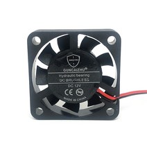 커스텀수냉 pc 쿨러 게이밍 12V 24V 40mm 40 cm 40x40x10mm 3D 프린터 그래픽 카드 냉각 팬 2 개/몫 유체, 03 12V_04 TWO BALL Bearing 2p