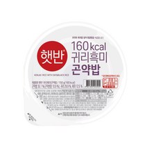 햇반 귀리흑미곤약밥, 24개, 150g