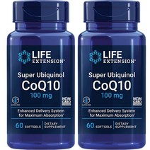 라이프익스텐션 슈퍼 유비퀴놀 CoQ10 100mg 소프트젤, 60개입, 2개