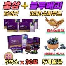 6년근 홍삼과블루베리 블루베리홍삼즙 주스 농축액 건강즙 진액 40대남성 비타민c 선물세트 어르신 5박스 40대 50대 60대 여성 여자 남성 노인 건강즙 액기스