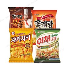 빙그레 꽃게랑 오리지날70g+불짬뽕70g+야채타임70g+쟈키쟈키70g, 1set