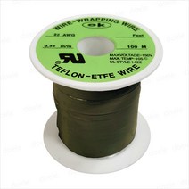 테프론 테프론와이어 AWG28/0.32mm 100M 검정색/랩핑와이어