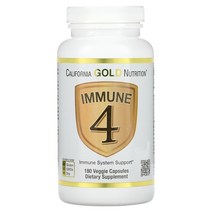 California Gold Nutrition Immune 4 면역계 지원 베지 캡슐 180정, One Color, One Size
