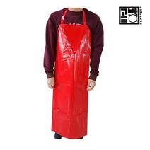 레드 코팅앞치마 방수용앞치마 세차앞치마 낚시앞치마 원피스앞치마 앞치마, 1개, 중