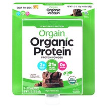 Orgain 올게인 오가닉 프로틴 파우더 초콜릿맛 460g (46g X 10입)