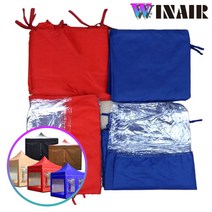 WINAIR 캐노피 천막 일반/투명 바람막이 1면, 바람막이 1면_투명, 4.5m, 레드