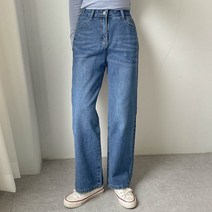 코코블랑 베이스 일자핏 데님 팬츠(뒷밴딩)