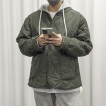 Qui. 물결누빔 깔깔이 경량 패딩 점퍼 빅사이즈 퀼팅 자켓