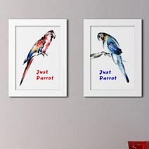 아트박스/꾸밈 iv201-알록달록금강앵무_액자세트, 블랙