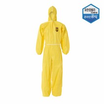 크린가드 A40 보호복 후드 노랑 대형 L 43401, 단일속성
