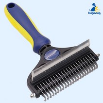 허그몽 대형견 이중모 진도빗 리트리버 웰시코기 털갈이용 특대 죽은털제거 빗, 네이비