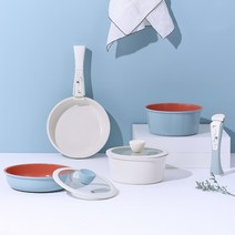 쿠안 손잡이 분리 매직 핸들 쿡웨어 인덕션 냄비 후라이팬 세트 4종, 매직 핸들 쿡웨어, 비스포크 색상