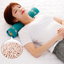[에코숲라이프] 2중커버 경추 목베개, 블루, 1개