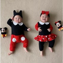카라 미키/미니슈트 모란 아기봄옷 백일 베이비 돌 촬영룩
