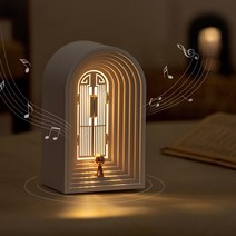 선마트 터치 led 충전식 무선 무드등 블루투스 스피커 웜화이트 수면등, 흰색