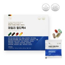 미쁨생활건강 데일리 멀티팩4 종합영양제 비타민 미네랄 루테인 오메가3 2박스(60일분), 2개, 111g