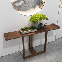 슬림 콘솔 예쁜 장식장 폭좁은 수납장 다이닝룸 현관 테이블 인테리어 벽 서랍장, 안전배송, 월넛 140X30X80cm