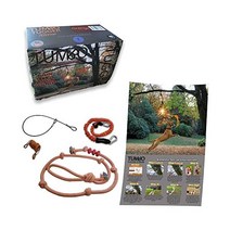 Tumbo 915729 Tugger Xtreme 운동용 강아지 나무 걸이식 번지 터그 장난감 야외 놀이 코드 테더 터거 스프링 폴 로프 뒷마당용 놀이터 츄