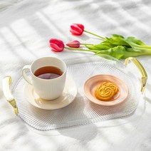 생활공식 투명 플레이트 핸들 트레이
