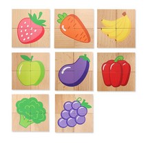 아기퍼즐 4조각 과일맞추기 자석 블록 아동블럭 놀이