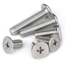 M6 10개 실버 십자 저두 볼트 CM 크로스 필립스 플랫 헤드 스테인리스 스틸 서스 304 나사 볼트, M6 (10pcs), 55mm