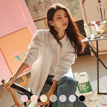 [지오다노] 323501 여 릴렉스핏 솔리드 긴팔티
