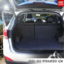 지엠지모터스 현대_투싼ix 전용 차박매트 입체 3D트렁크매트+2열등받이 풀세트, 블렉, 현대