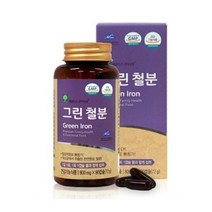 애플트리김약사네 그린 철분 800mg 90캡슐 임산부 임신부 수유기 태아성장 영양제, 1, 1병