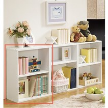 홈오피스 재택근무 서재 높이 조절 2단 책장 2색 미술학원 거실 홈카페, 오크