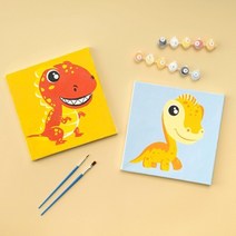 팝아트 미술교육 그림놀이 DIY 어린이유화그리기 인테리어그림 아크릴화액자세트, 깃털너구리