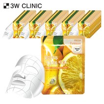 3W CLINIC 후레쉬 레몬 마스크 시트 50매