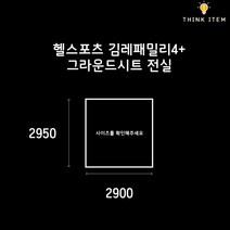 (PE/타포린) 헬스포츠 김레패밀리4+그라운드시트 전실용 그라운드시트 방수포 양면코팅 2950 x 2900, [타포린] 연회색