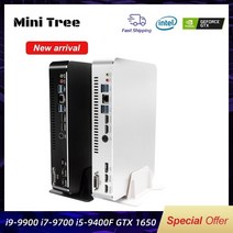 [해외]강력한 게임용 컴퓨터 데스크탑 인텔 코어 i9-9900 i7-9700 i5-9400F GTX 1650 GDDR6 4GB Win10 미니 PC M.2 NVMe HD2.0, 협동사, i3-9100F, 램 SSD 없음 WIFI 없음