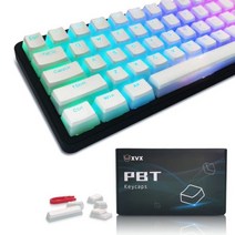 XVX 푸딩 키캡 - PBT 141 키24 키 세트 맞춤형 OEM 프로파일 100 75 65 60 키보드의 범용 호환화이트, White