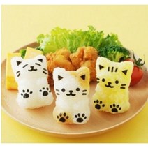김밥틀 주먹밥틀 유아식 도시락꾸미기 캐릭터도시락만들기, 고양이모양틀