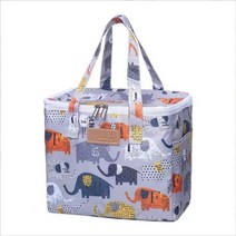 네모난 쿨러백 보온 보냉가방 미니 아이스박스 보냉백 예쁜창고-72394EA, 플라워