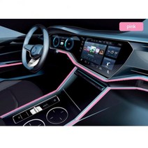 5M EL 와이어 LED 댄스 파티 장식 자동차 인테리어 DIY 유연한 주변 분위기 램프 네온 라이트 튜브 라인, 05 pink