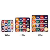 당구공세척기 볼크리너 당구용품 전문 25MM / 38MM 어린이 당구 테이블 공 세트 수지 작은 큐 풀 16 피스 미니 당구공, [02] 32CM