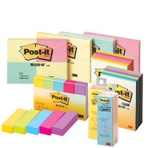 3M 포스트잇 670-5AN 653-9A 형광 파스텔 큐브 653, 76x76mm(파스텔큐브)