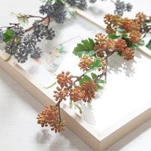 멜라세덤가지o 76cm 조화 꽃 소품 인테리어 FAIAFT, 브라운